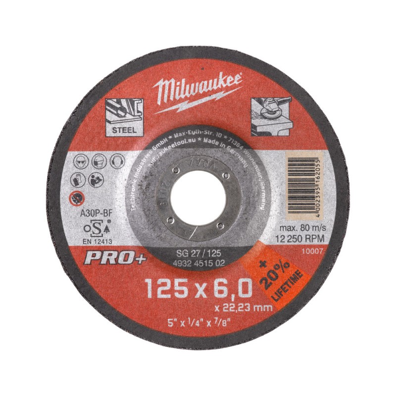 SG 27 / 125 PRO+ ΔΙΣΚΟΣ ΛΕΙΑΝΣΗΣ Ø 125mm | Milwaukee 4002395162055 SG 27 / 125 PRO+ ΔΙΣΚΟΣ ΛΕΙΑΝΣΗΣ Ø 125mm | Milwaukee 4002395162055