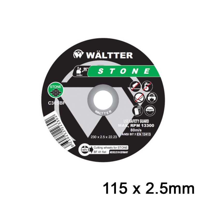 Δίσκος Κοπής Δομικών Υλικών WALTTER 115x2.5mm | WÄLTTER