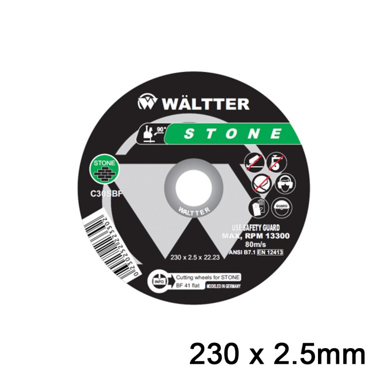 Δίσκος Κοπής Δομικών Υλικών WALTTER 230x2.5mm | WÄLTTER