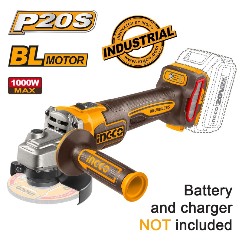 Γωνιακός Τροχός Μπαταρίας 115mm 20V Li-Ion SOLO | INGCO | CAGLI27153 Γωνιακός Τροχός Μπαταρίας 115mm 20V Li-Ion SOLO | INGCO | CAGLI27153