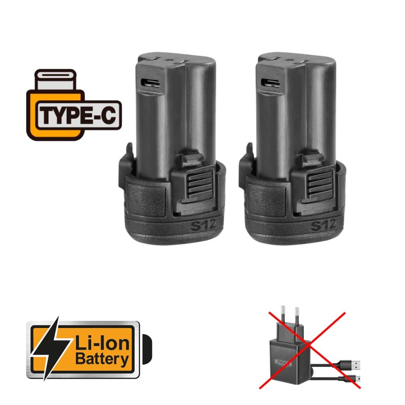 Δραπανοκατσάβιδο Μπαταρίας 12V Li-Ion USB Type-C 20Nm | INGCO | CDLI12202 Δραπανοκατσάβιδο Μπαταρίας 12V Li-Ion USB Type-C 20Nm | INGCO | CDLI12202