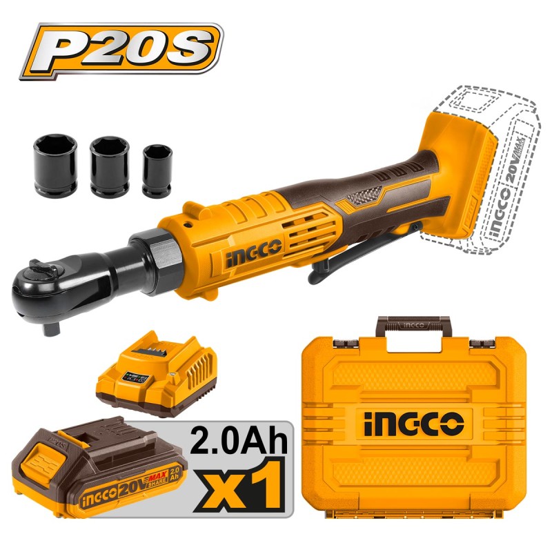 Καστάνια 3/8" Μπαταρίας 20V Li-Ion +Βαλίτσα 65Nm | INGCO | CDRLI2060152 Καστάνια 3/8" Μπαταρίας 20V Li-Ion +Βαλίτσα 65Nm | INGCO | CDRLI2060152