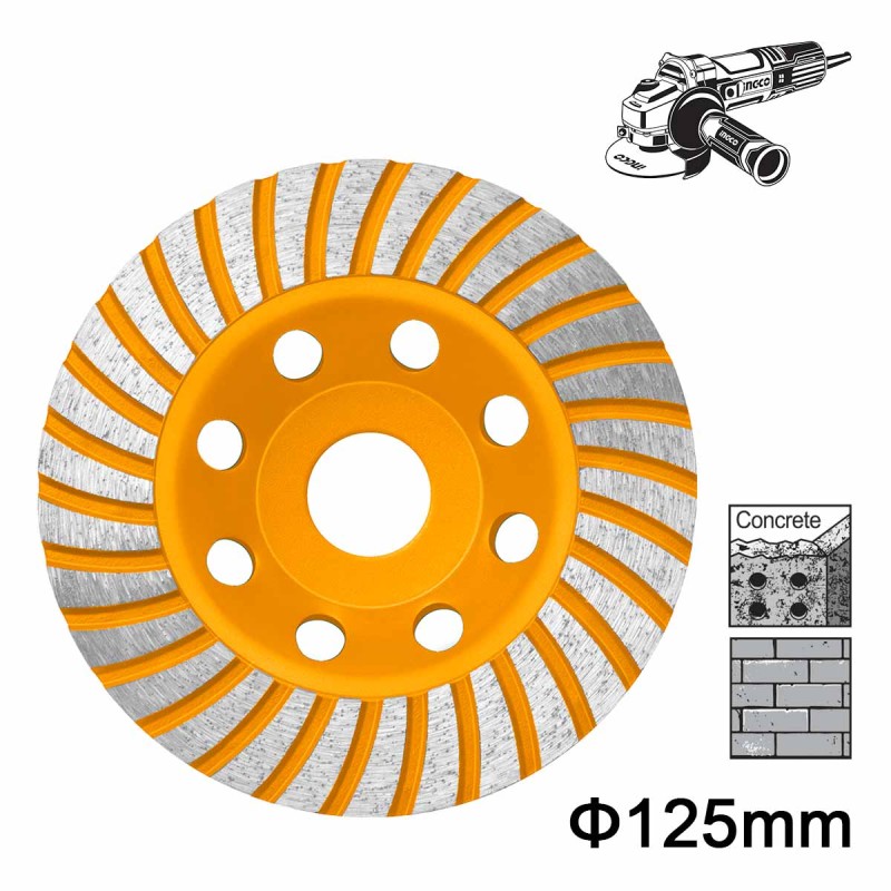Δίσκος Λείανσης Δομικών Υλικών 125mm | INGCO
