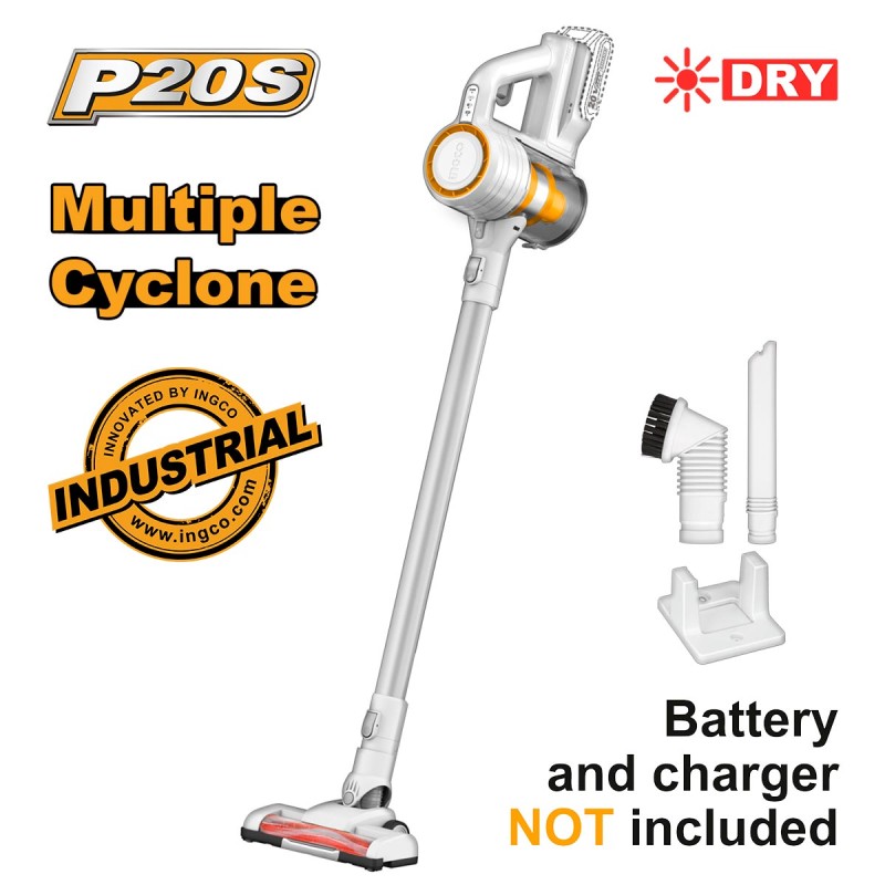 Σκούπα Stick Cyclone Μπαταρίας 20V Li-Ion SOLO 120W | INGCO | CVLI20061 Σκούπα Stick Cyclone Μπαταρίας 20V Li-Ion SOLO 120W | INGCO | CVLI20061