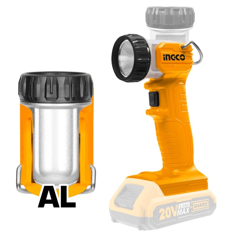 Φακός Προβολέας Μπαταρίας 20V Li-Ion SOLO 270 lumen | INGCO | CWLI2038 Φακός Προβολέας Μπαταρίας 20V Li-Ion SOLO 270 lumen | INGCO | CWLI2038