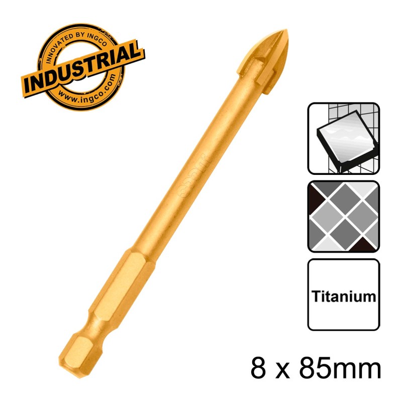 Τρυπάνι Πλακιδίων Γυαλιού 8x85mm | INGCO