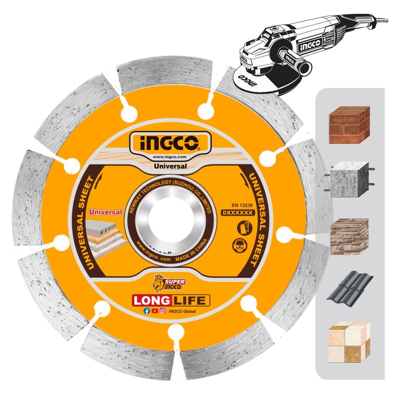 Διαμαντόδισκος Δομικών Γενικής Χρήσης 230mm | INGCO