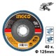 Δίσκος Λείανσης Φίμπερ INOX K40 125mm | INGCO