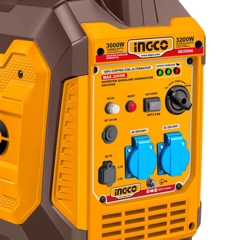 Γεννήτρια Inverter Βαλιτσάκι Βενζίνης 3.2kW 4kVA 4HP | INGCO | GEI35006 Γεννήτρια Inverter Βαλιτσάκι Βενζίνης 3.2kW 4kVA 4HP | INGCO | GEI35006