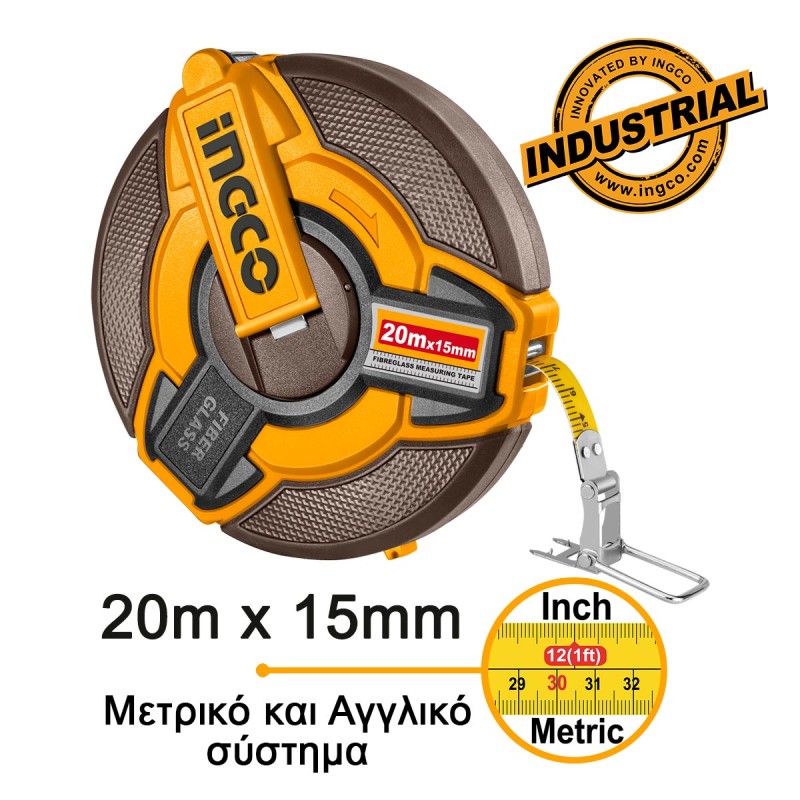 Μετροταινία 20m x 15mm | INGCO | HFMT1820