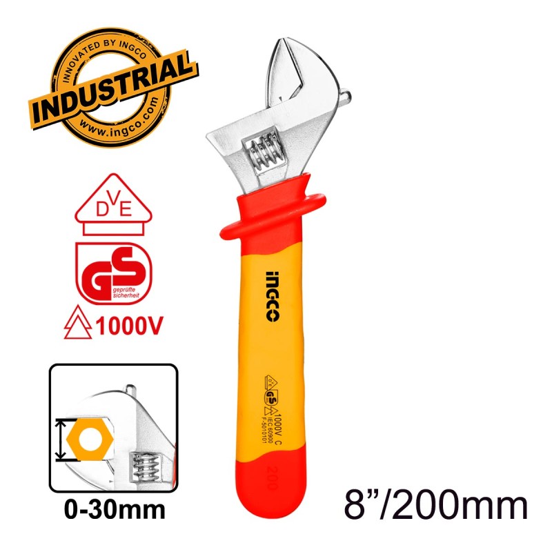 Γαλλικό Κλειδί Ηλεκτρολόγου VDE 200mm | INGCO