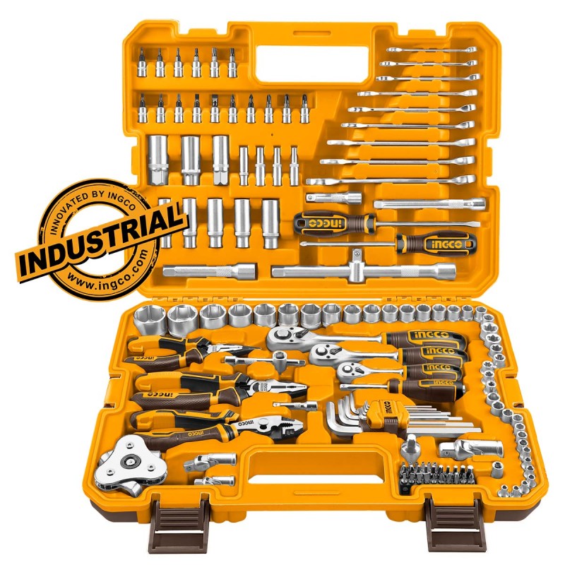Εργαλεία Χειρός και Καρυδάκια 1/4"-1/2"-3/8'' Σετ 135 τεμ. | INGCO | HKTHP21351