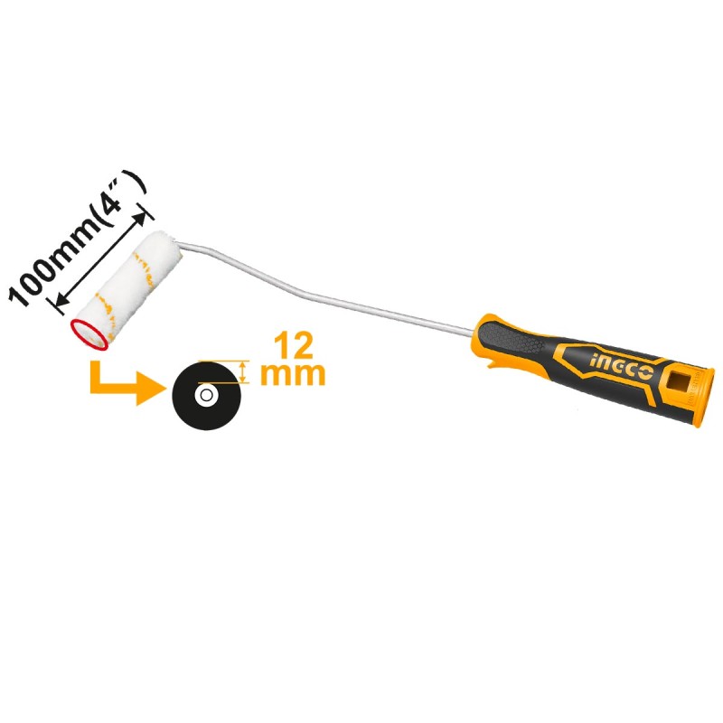 Ρολό Βαφής Μίνι  4" με Ύψος Ινών 12mm | INGCO