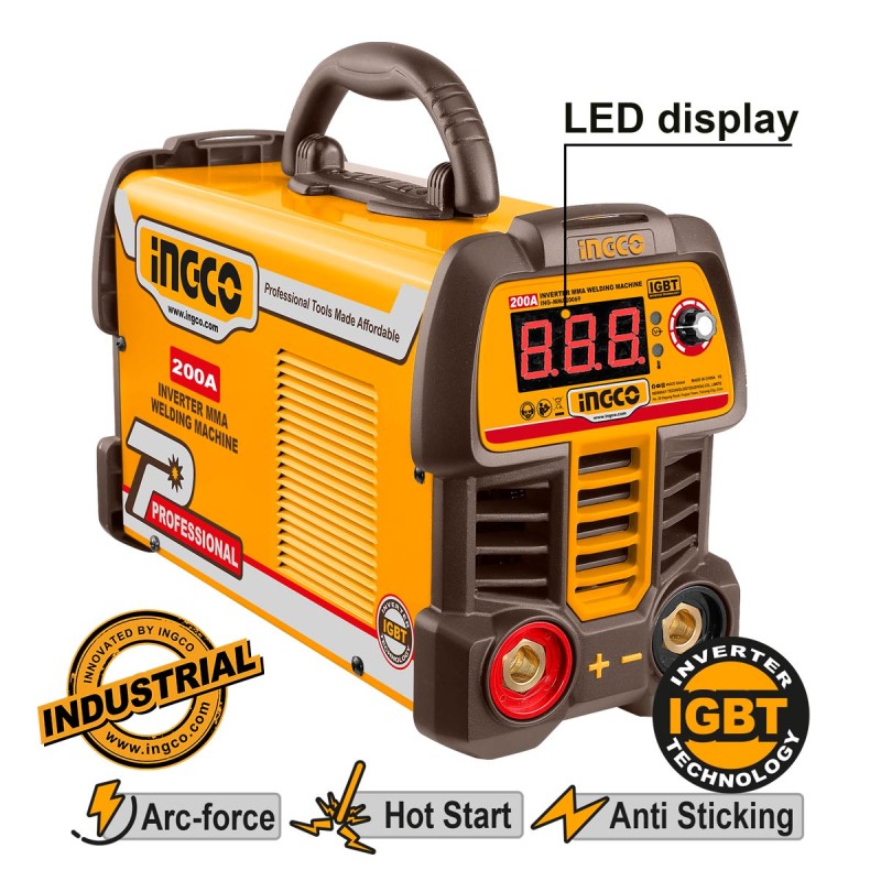 Ηλεκτροκόλληση Inverter 200Α | INGCO | MMA20069E