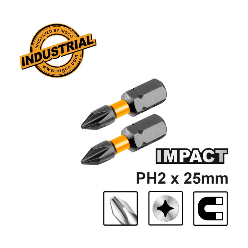 Κατσαβιδόμυτες Impact PH2x25mm 2 τεμ. | INGCO | SDBIM71PH225 Κατσαβιδόμυτες Impact PH2x25mm 2 τεμ. | INGCO | SDBIM71PH225