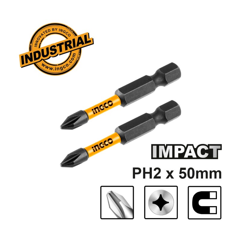 Κατσαβιδόμυτες Impact PH2x50mm 2 τεμ. | INGCO | SDBIM71PH250 Κατσαβιδόμυτες Impact PH2x50mm 2 τεμ. | INGCO | SDBIM71PH250