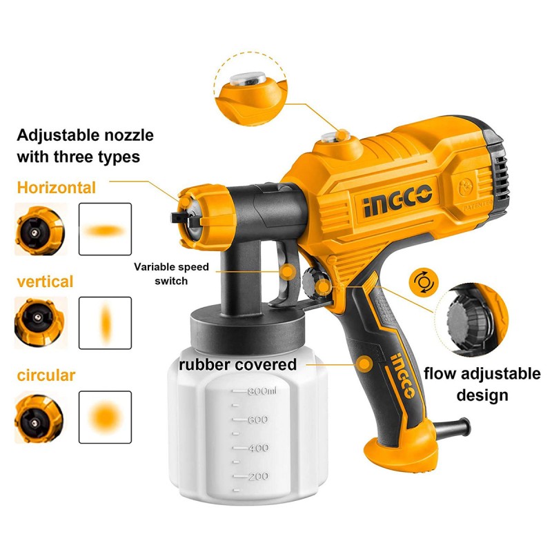 Πιστόλι Βαφής Ηλεκτρικό 450W | INGCO | SPG3508 Πιστόλι Βαφής Ηλεκτρικό 450W | INGCO | SPG3508