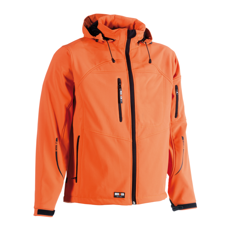 POSEIDON SOFTSHELL JACKET ORANGE XL