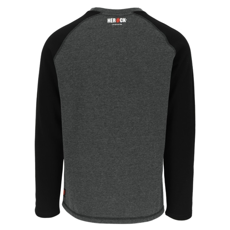 ROLES T-SHIRT LONG SLEEVES HEATHER GREY / BLACK M