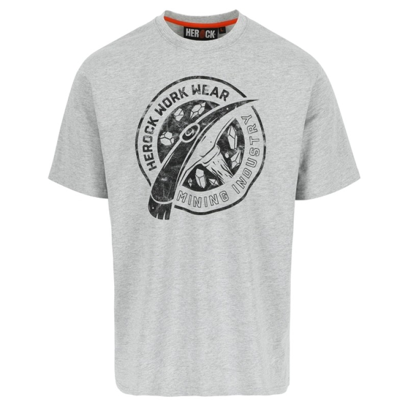 WORKER T-SHIRT SHORT SLEEVES LIGHT HEATHER GREY M