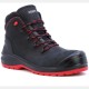 Δερμάτινα παπούτσια εργασίας BE-UNIFORM TOP S3 HRO CI HI SRC Νο45 μαύρο/κόκκινο, BASE