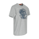 MOTORCYCLE T-SHIRT SHORT SLEEVES LIGHT HEATHER GREY XXXL