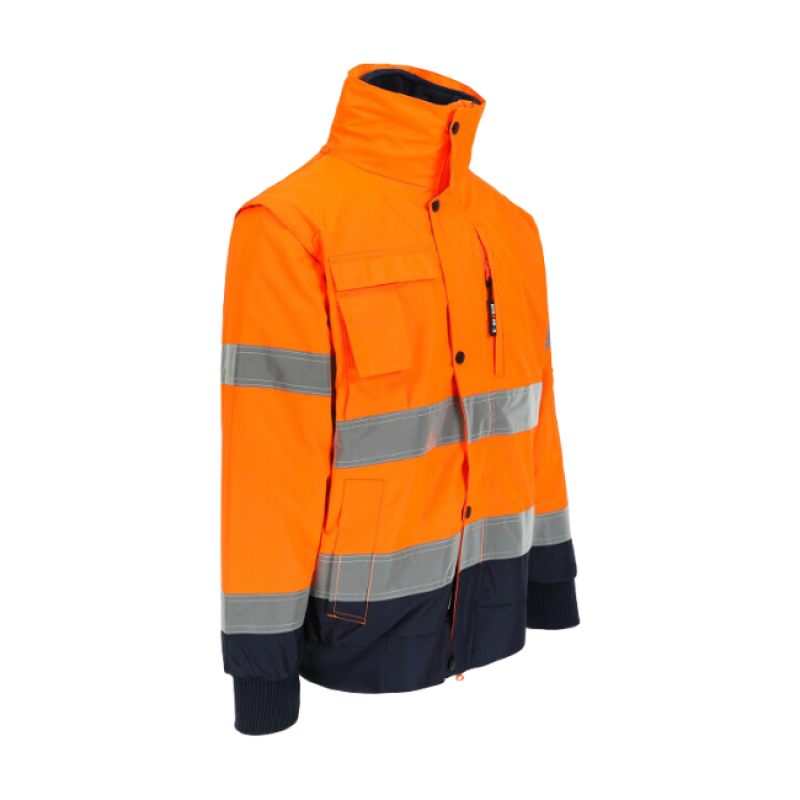 TARVOS HIGH VIZ JACKET ORANGE/NAVY M