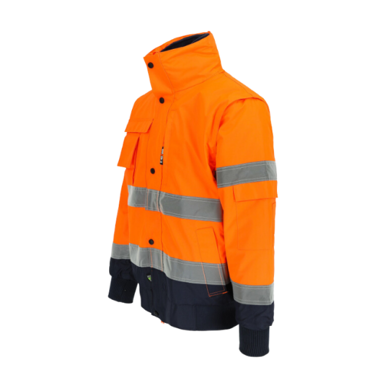 TARVOS HIGH VIZ JACKET ORANGE/NAVY M