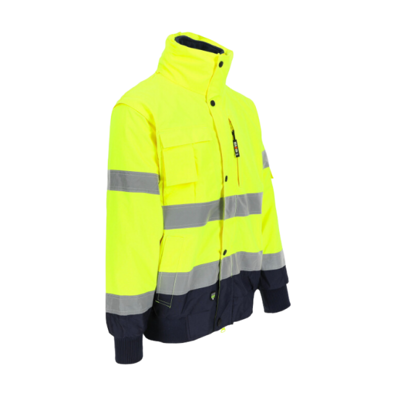 TARVOS HIGH VIZ JACKET YELLOW/NAVY XXL