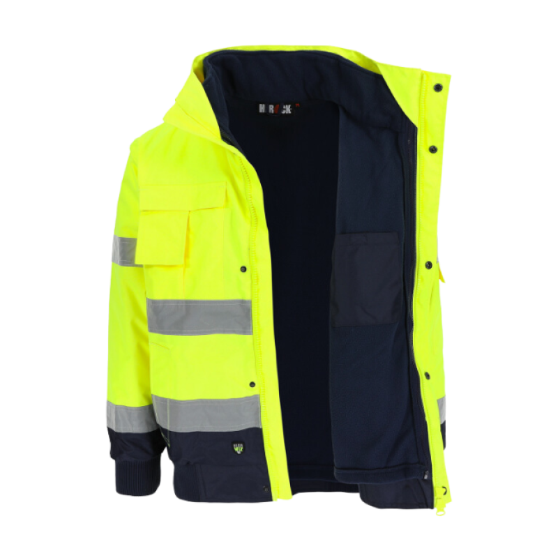 TARVOS HIGH VIZ JACKET YELLOW/NAVY XXL