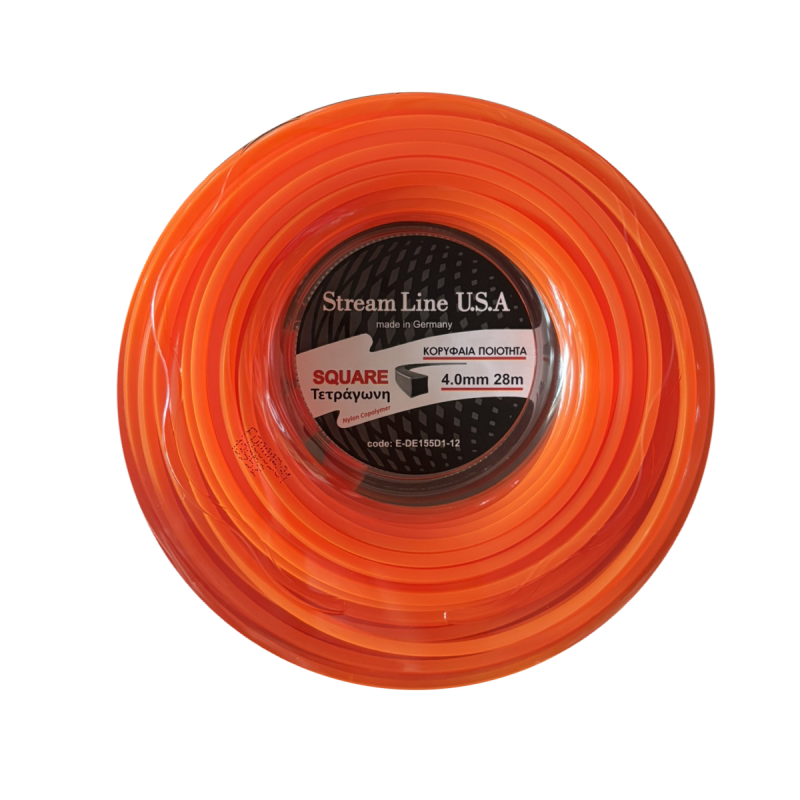 Μεσινέζα STREAM LINE 4.0mm 28m Τετράγωνη Πορτοκαλί