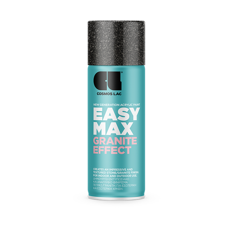 COSMOS LAC Easy Max Granite Effect Acrylic Spray Granite Stone Finish 400ml 933 Black